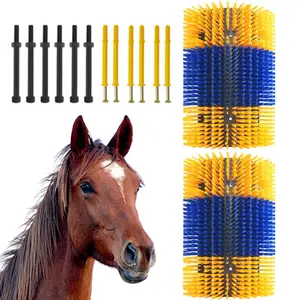 Garvee 2 Pcs Scratching Brush for Livestock, Large Horse Brushes for Grooming, Cows Massage Cleaning Relieve Itching on the Back of Livestock Brush for Horse, Cows, Sheep