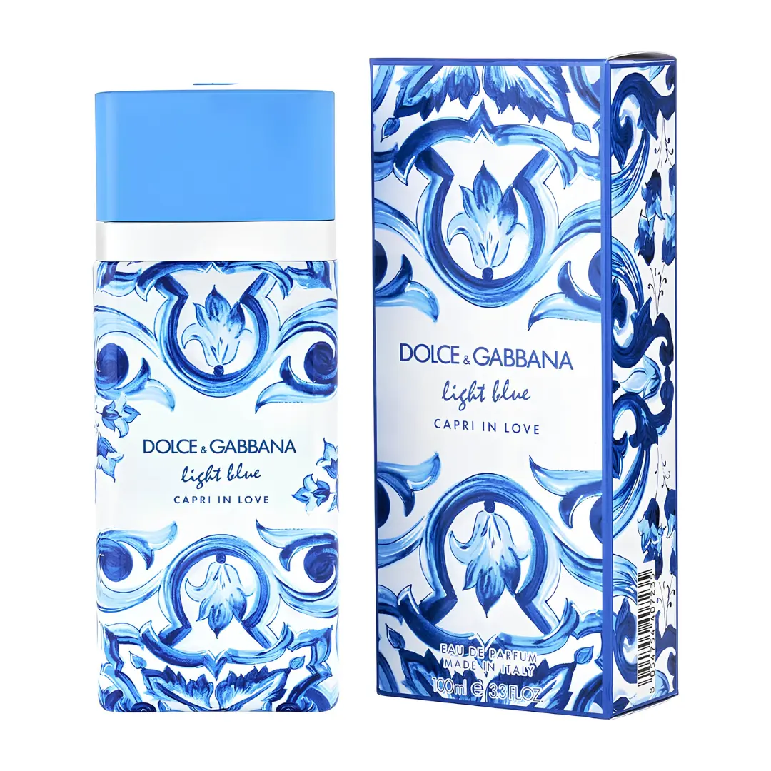 Dolce & Gabbana Light Blue Capri In Love Eau de Parfum for Women 3.3 oz | Fresh Floral Fruity Citrus Luxury Perfume