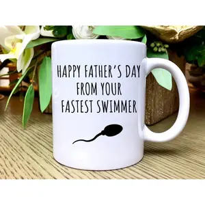 Funny Happy Fathers Day Dad Mug, Funny Dad Fathers Day Gift, Fathers Day Coffee Mug, From Daughter, Funny Dad Father's Day Gift from Son