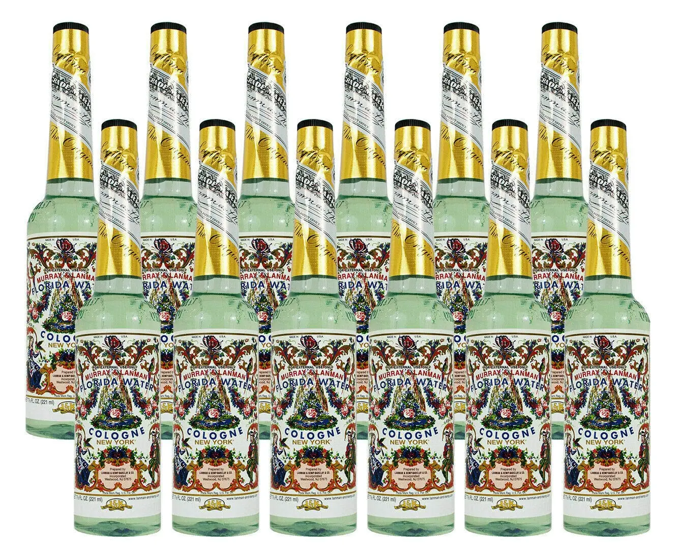 Murray & Lanman Florida Water Cologne - Agua Florida -7.5 Fl. Oz.(Pack of 12)