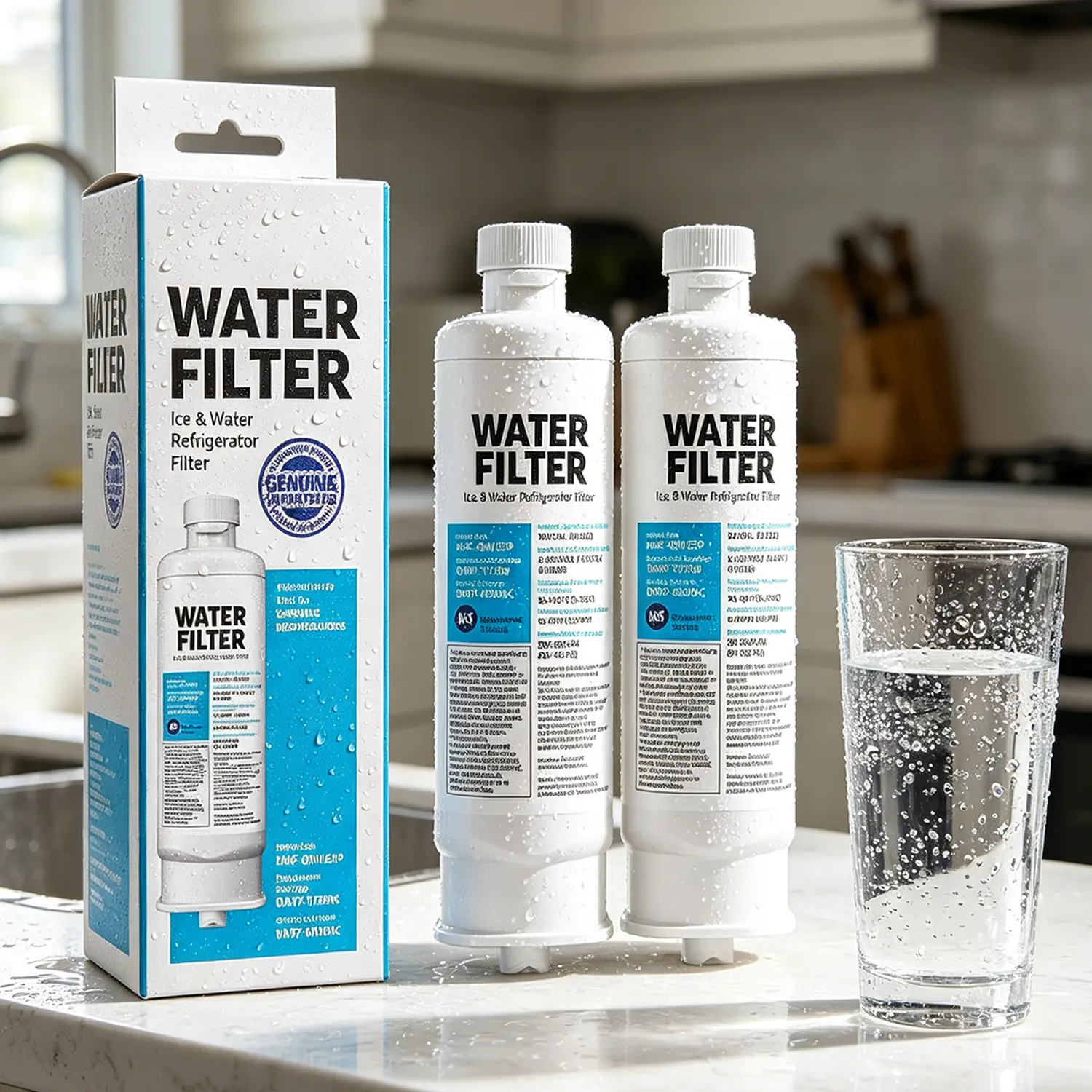 DA97-17376B Water Filtration Replacement for Samsung HAF-QIN/EXP, DA97-08006C, RF28R7351SG, RF28R7201SR, RF28T5001SR, RF24R7201SR, RS27T5200SR, RF23M8590SG, RWF4200A Refrigerators, 2-Pack