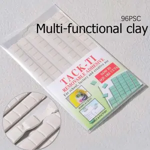 96 Pcs Poster Putty, Removable Poster Putty - Reusable Mounting Putty, Adhesive Sticky Tack, Adhesive for Hanging Pictures, Art, Decoration, White