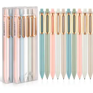 10 Pack 0.5mm Gel Black Ink Retractable Pens, Fine Point Rolling Ball Gel Pen, Smooth Writing No Bleed for Journaling Note Taking, Home School Office Supplies ,Car Interior Accessories