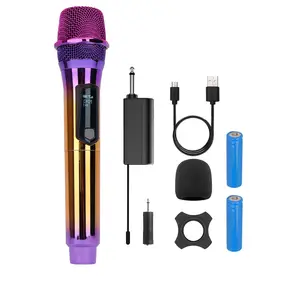 Wireless Karaoke Microphone, USB Rechargeable Wireless Microphone, Professional Microphone for Karaoke Singing, Speech, Wedding, Audio