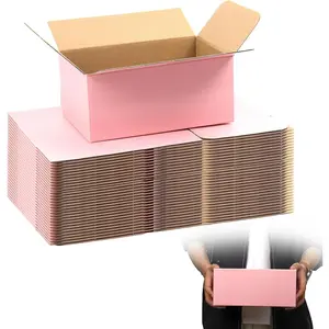 9x6x4 Pink Shipping Boxes, 30 Pack Mailing Boxes for Small Business, Corrugated Cardboard Boxes for Shipping, Packaging
