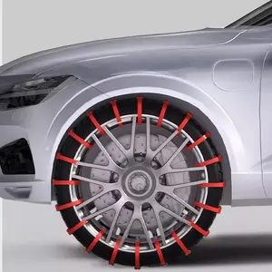 Reusable Snow Chains for Winter Tires, Portable Easy Mud Road Plastic Straps, Anti-Slip Traction Tire Chains for Pickup Trucks & Suvs