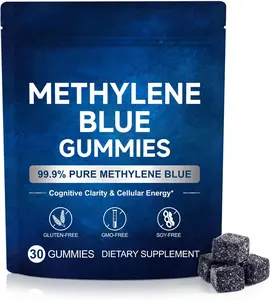 Methylene Blue Gummies 5mg Per Serving, Supports Cognitive Function, Cellular Energy, Mental Focus, Antioxidant Activity, 99.9% Pure, Vegan | 30 Gummies