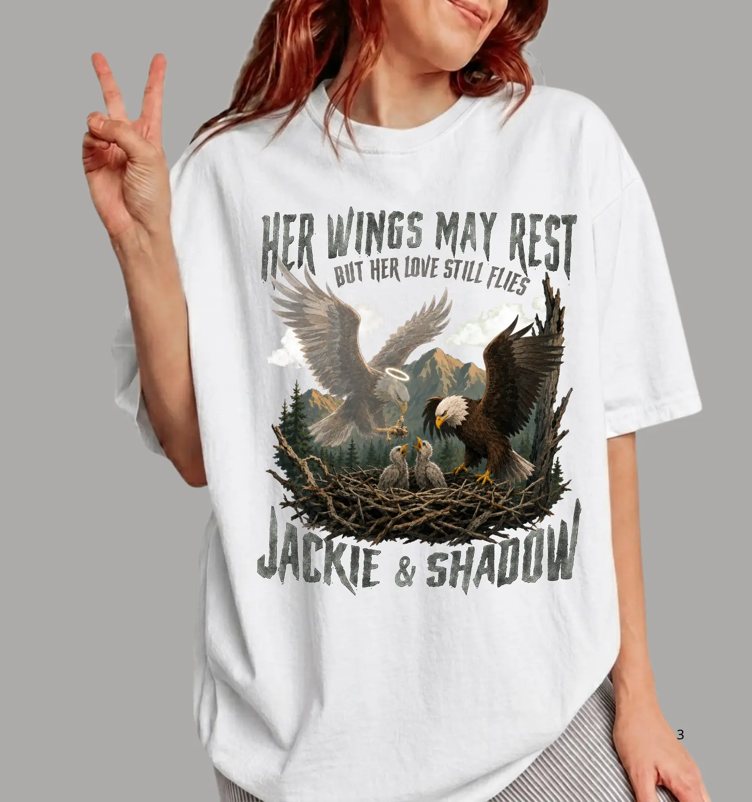 Jackie & Shadow Friends of Big Bear Valley Shirt , Nature Lover Gift, Wildlife Enthusiast Shirt, Live Video Bald Eagles Madeline Looysen