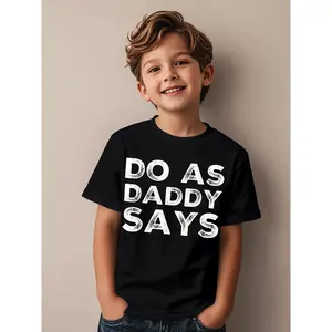 Do As Daddy Says BDSM DDLG Kinky Sex Dom Funny Awesome Graphic Kid T-Shirt Popular Kid T Shirts Streetwear Tees Tops for Kid