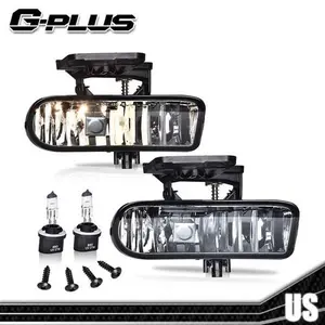 Bumper Fog Lights Driving Lamps Smoke Fit For 1999-2002 GMC Sierra 00-06 Yukon G-PLUS