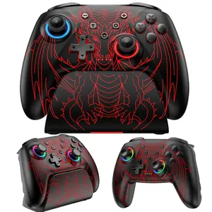 Wireless Controller with Charging Dock,Programmable USB Gaming Controller for PC/Android/iOS/Switch/Switch 2,Gamepad with Hall Sensor&Turbo Vibration No Drift No Deadzone