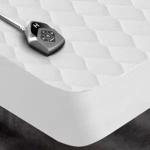 Biddeford Full Electric Heated Quilted Mattress Pad: 10 Heat Settings, Cotton-Poly Blend, Fits 16" Depth