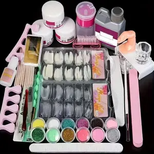 Acrylic Nail Art Kit for Beginners, 1 Set 12 Colors Glitter Acrylic Powder & Professional Nail Extension Nail Art Tools, Women's Nail Art Supplies for Gift, Acrylic Nails Kit