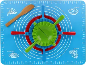 Dumpling Maker Kit Set of 4 Mold Ravioli Empanadas Momos Gyozas Pot Stickers Jamaican Beef Patties Pierogi and Calzones Wonton Dough Press and Pasta Making Tools Kitchen Utensils, gadget tool