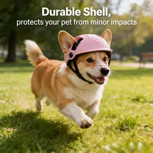 Super Cute Pet Helmet with Paw Print Design for Small Dogs, Adjustable & Breathable, Perfect for Outdoor Walking & Cycling, Hat