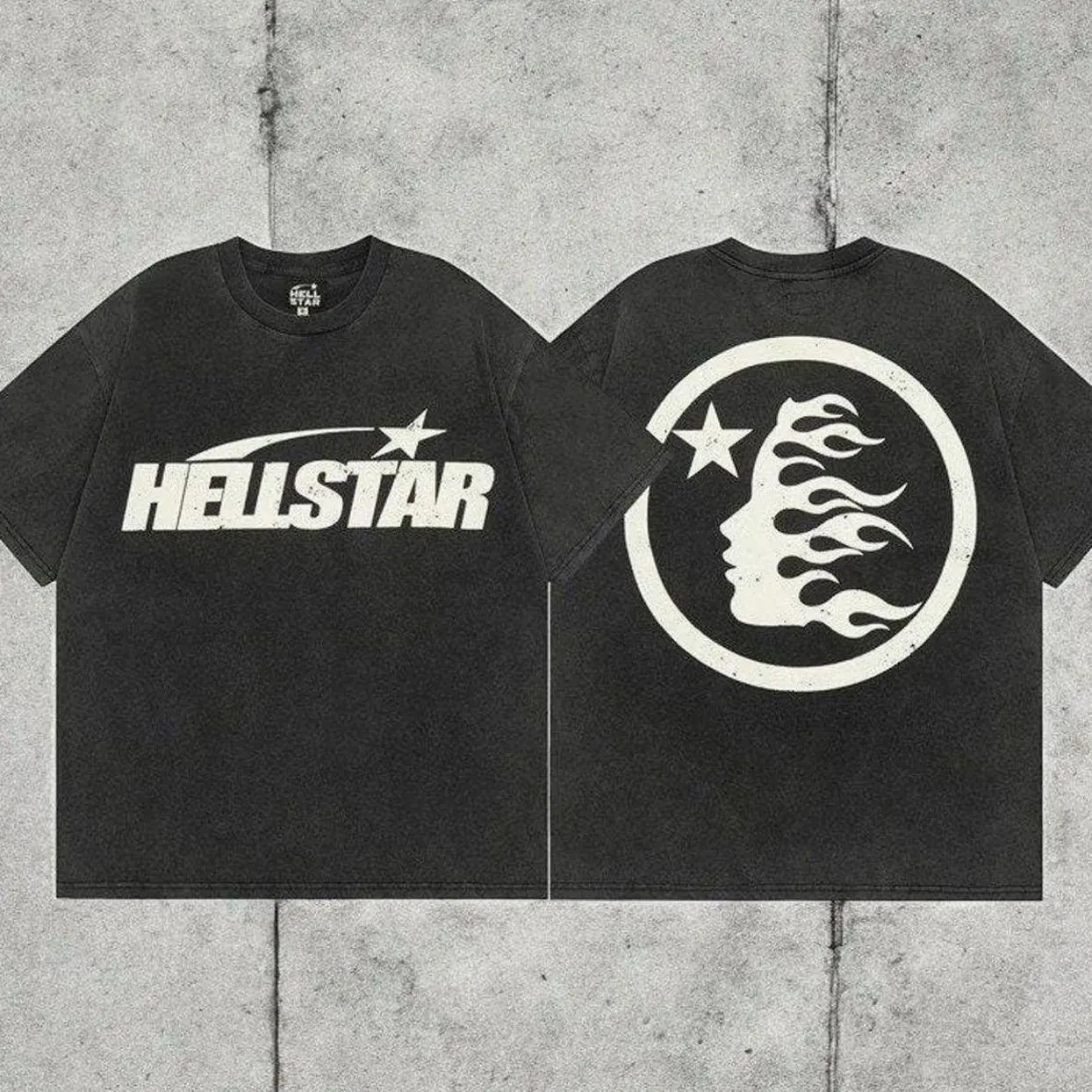 Hell-star Logo Y2K Aesthetic T Shirt, Harajuku Tee, Goth Punk T-Shirt, Alternative Clothing, Y2k Graphic Shirt, Shirt, Cotton Shirt, Vintage Shirt, Crewneck Shirt, Streetwear, Oversized T-Shirt Casual Top Unisex Gift for Him FCP