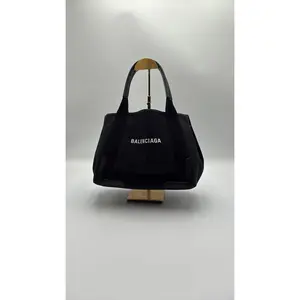 Pre-owned Leather Luxury Bags & Accessories Balenciaga Canvas Small Bag, Black Date Code: 33999331000W002122 Entrupy ID: 83YKMGC