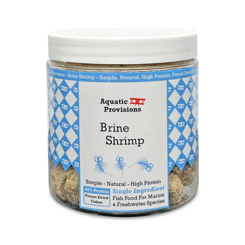 Brine Shrimp Cubes, Freeze Dried Fish Food for Freshwater and Saltwater Aquarium Fish