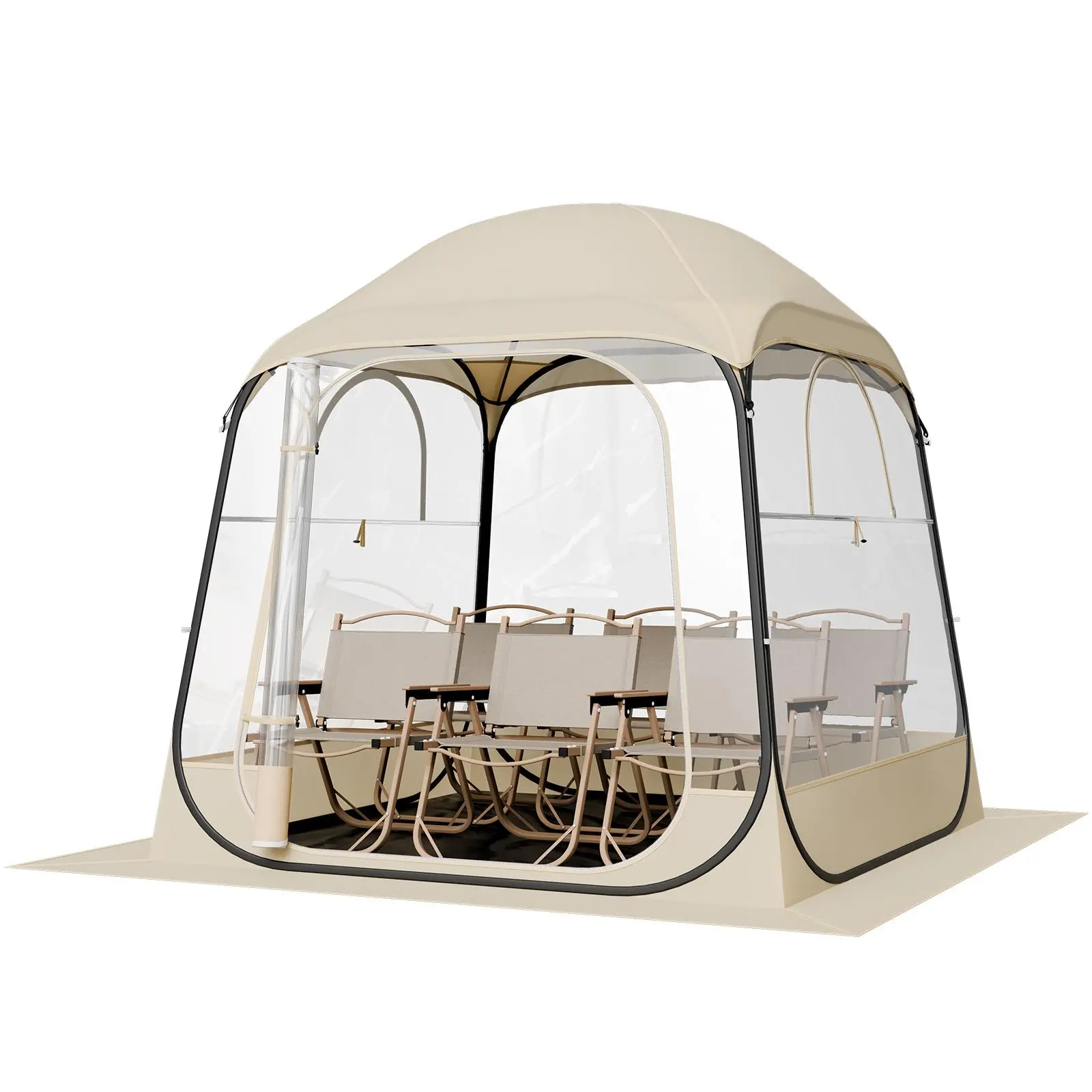 【SummerFinds】VEVOR Pop up Sports Tent,  , 72x72 in Clear Bubble Tent for 2-4 Persons, Waterproof Outdoor Pod with Floor Mat & Top Cover, Garden Igloo Dome Tents Camping Shelter for Events Fishing Cheering