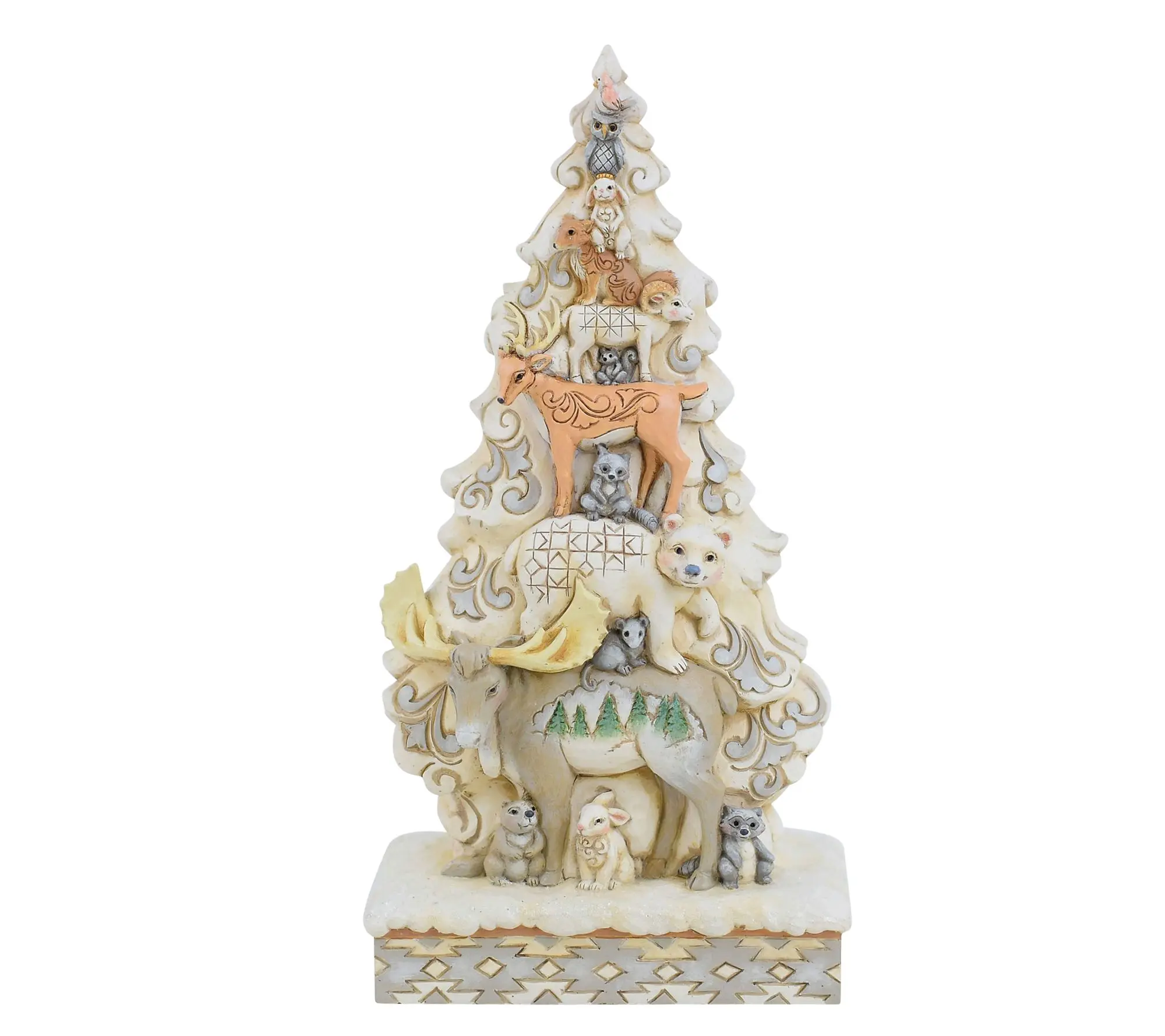 Jim Shore Heartwood Creek Woodland Stacked Animals Figurine 5"