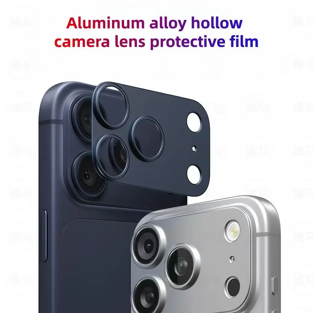 High-Quality Aluminium Metal Ring TPU-Integrated Tempered Glass Camera Protector for iPhone 17 Pro, iPhone 17 Pro Max - Anti-Dirt, Scratch-Proof Mobile Phone Accessory