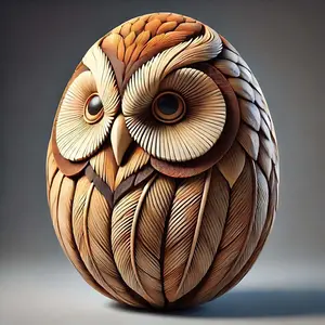 1pc resin animal-themed Easter carving craft egg, suitable for holiday gifts, Easter, birthday presents