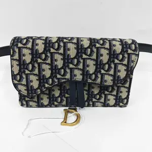 Pre-owned france Crossbody Bags Dior Blue Embroidered Waist Pack（SZ H21591）