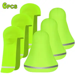 6 Pack Hard Hat Neck Shade with Reflective Strip - Cooling Sun Skull Cap & Quick Dry Neck Protector for Outdoor Work, Fishing, Riding