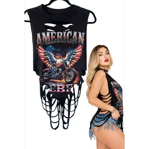 American Rebel Drape Slashed Tank
