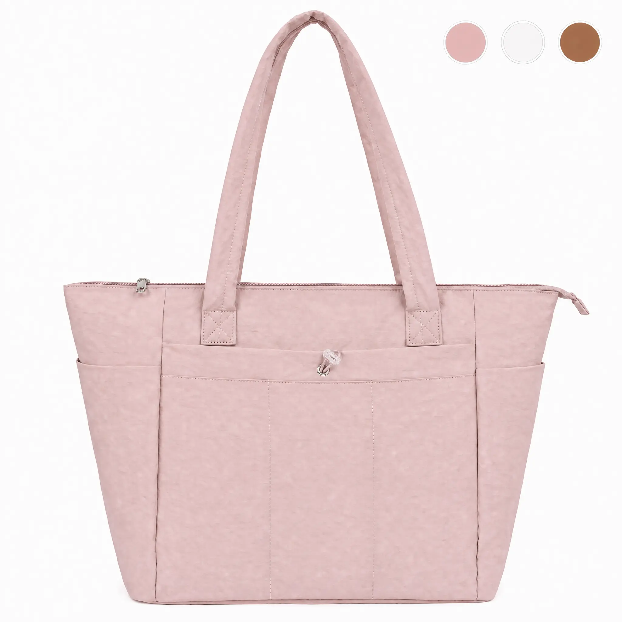Large Capacity Tote Bag for Women, Lightweight Commute Laptop Tote Bag, Gym Bag, Lightweight Versatile Tote with Multiple Compartments, Textured Tote Bag for Travel and Work, Gift for Her,school style, workout