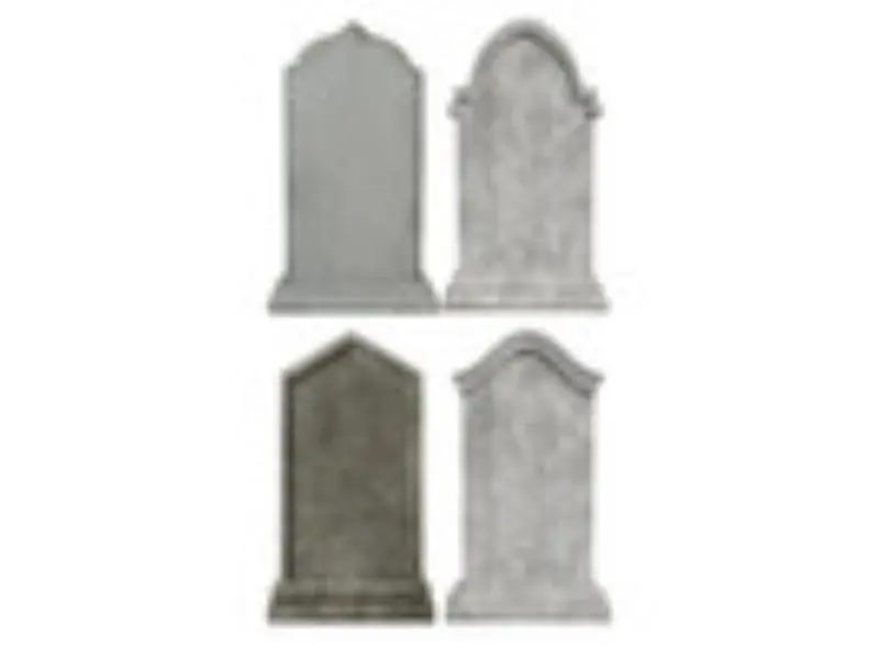 Advanced Graphics 5394 Write-Your-Own Headstone Cardboard Cutouts - Set of 4, Halloween Spooky Photo Decor for Room Decor