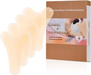 4-Pack Camel Toe Concealer for Women, Y-Shape Reusable Silicone Pad, Waterproof & Seamless for a Smooth Fit in Tight Pants & Sport Wear
