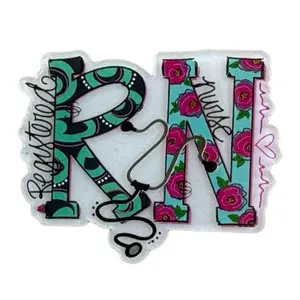 Acrylic Add On for Badge Reel Personalized Design with Velcro & Sticker Adhesive Options Vibrant Touch for Accessories supplier