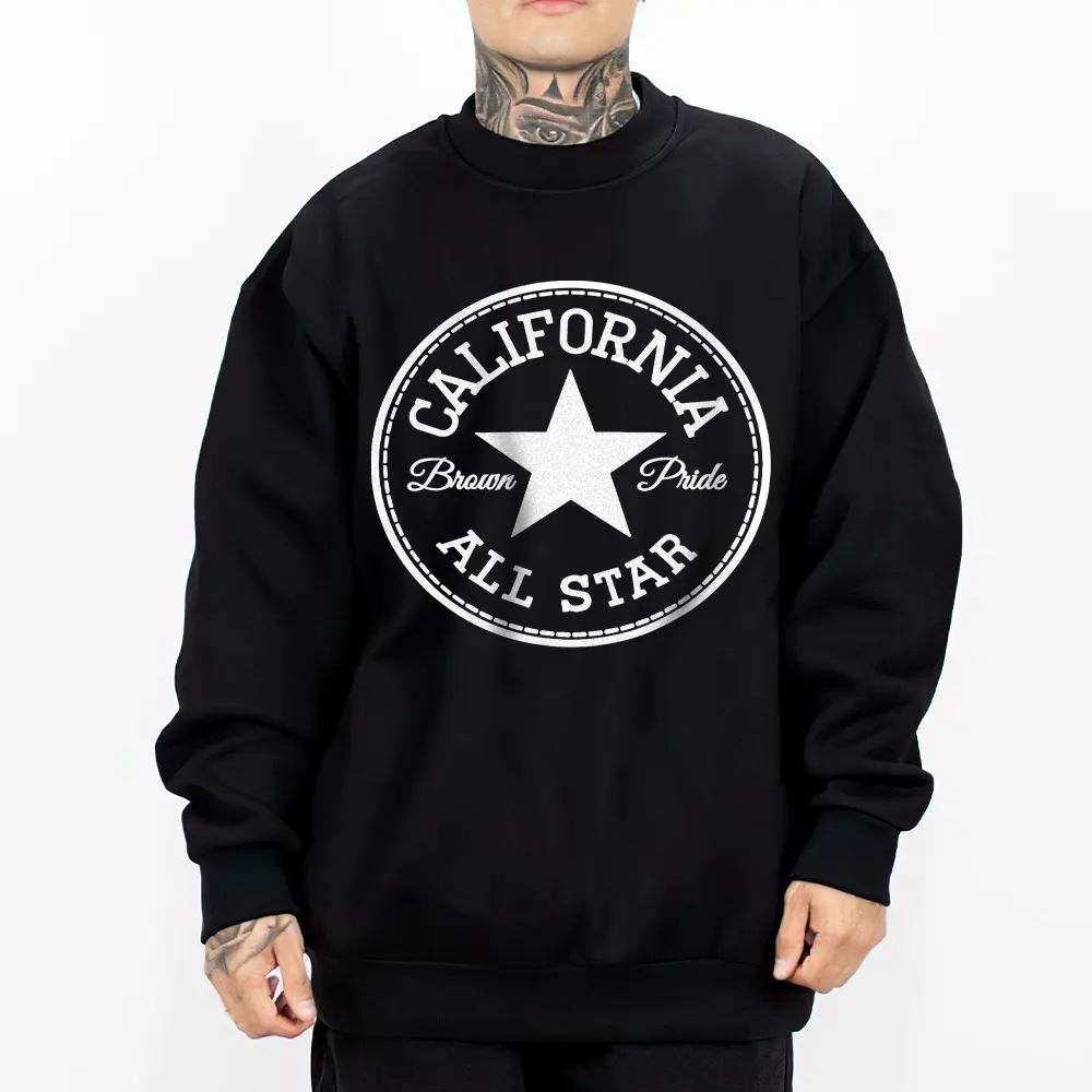 Cali Brown Pride Chicano Clothing, Mexican Clothes, Lowrider Clothes, Oversized Graphic Tee Medium Heavy Sweatshirt Hoodie for Men & Women