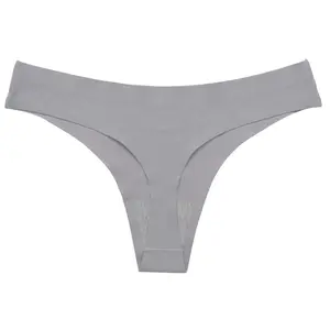 Burgundy Women's Thong. Plus Size. Low Waist Invisible. White Thong Panties. Ice Silk Quick-Dry Thong Womenswear Basic