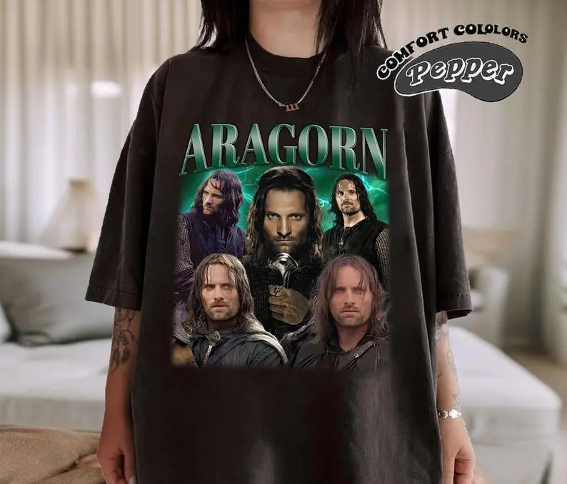 Aragorn Movie Fan Shirt, Lord of the Rings Retro Graphic Tee, Middle Earth Fantasy Gift, Comfort Colors T-Shirt, Hoodie, Sweatshirt
