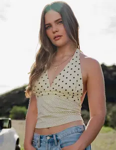 RSQ Womens Polka Dot Halter Top