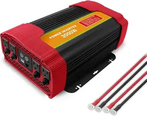 BYGD 3000W Power Inverter 12V to 110V/120V DC to AC with 4 AC Outlets 3.1A USB Port 1.67A Type-C Port Car Power Battery Converter