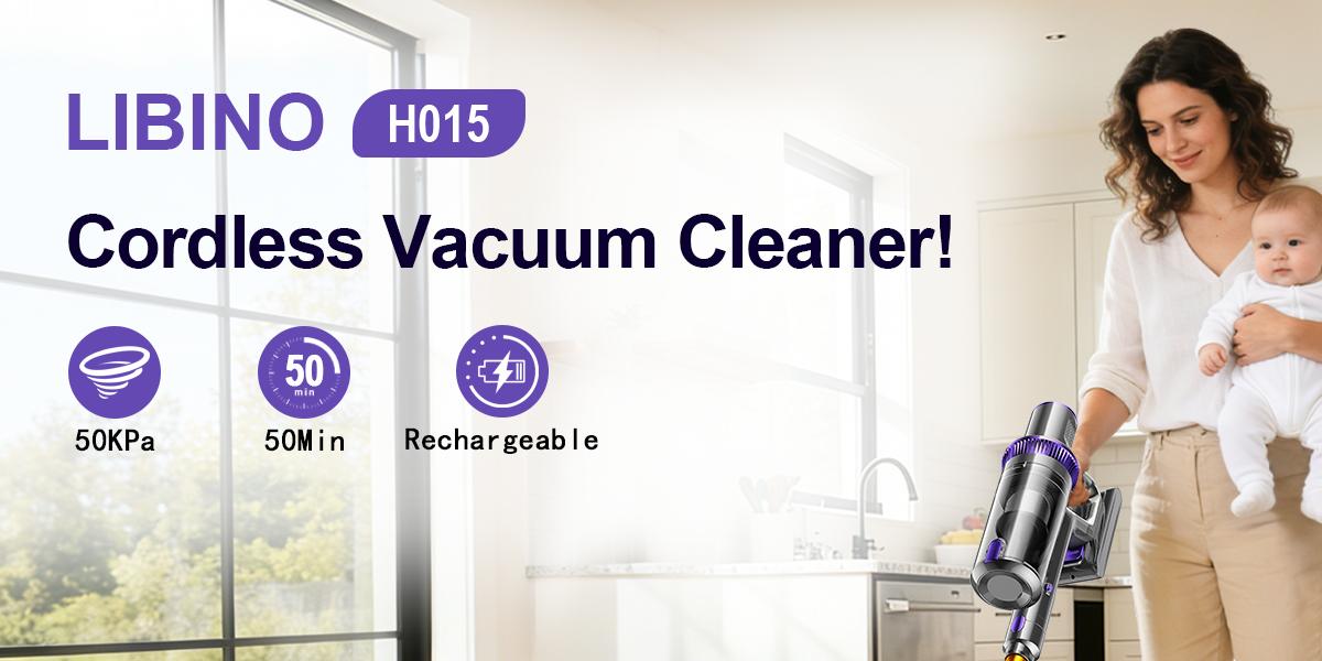 8-in-1 Lightweight Cordless Vacuum | Handheld Stick Vacuum Cleaner for Pet Hair Care, 50kPa & 50 Min with LED Display, For Carpets, Hard Floors & More