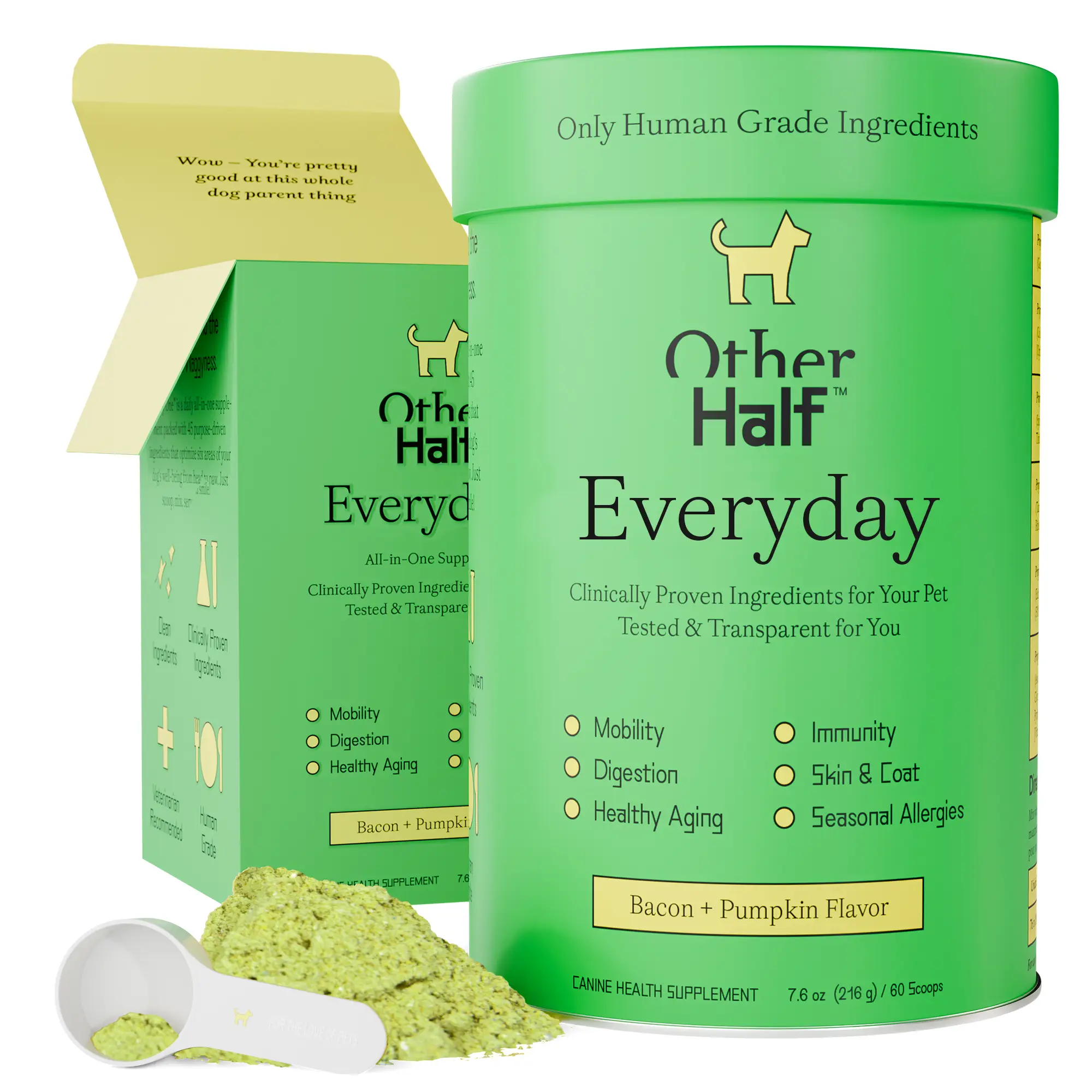 Other Half Everyday - Clean Dog Multivitamin Supplement | 45 Active Ingredients for Hip & Joint Support, Gut & Immune Support and Skin & Seasonal Alle