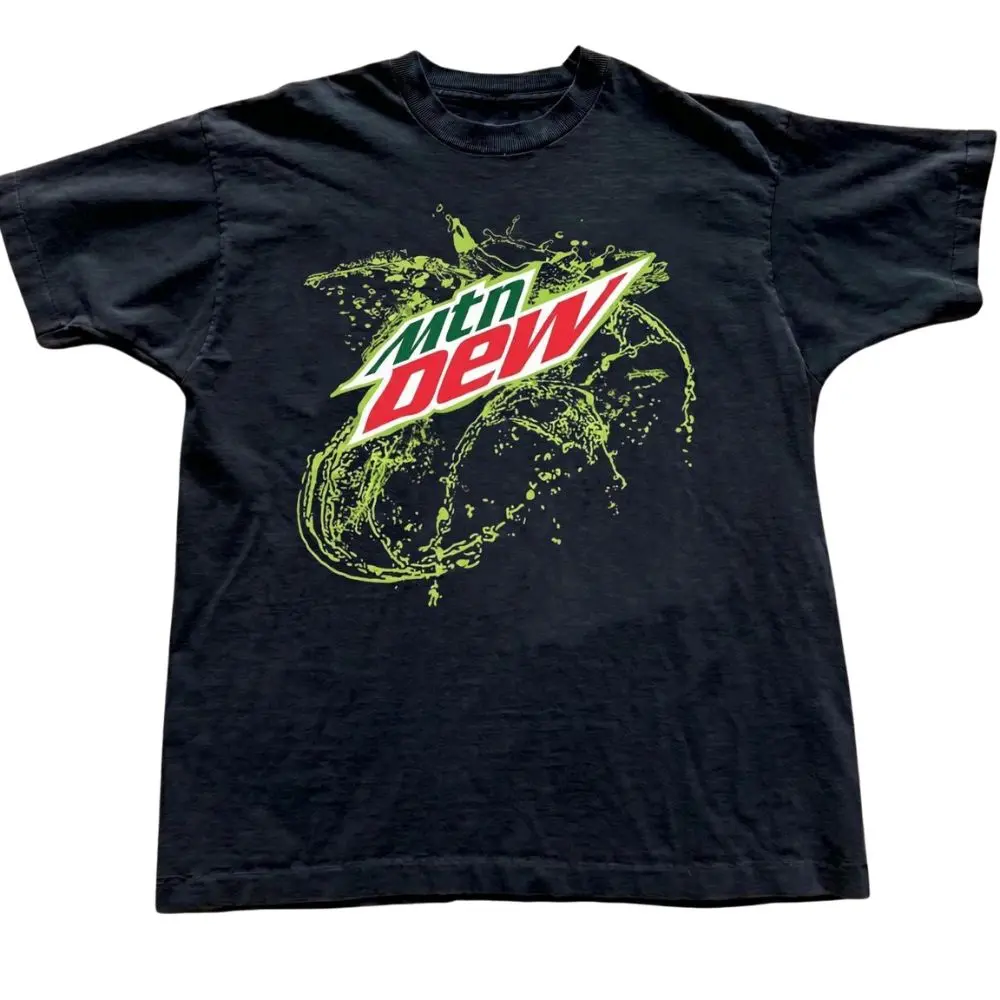 Vintage Mtn Dew Splash Graphic T-Shirt, Retro Soda Logo Tee, Unisex Streetwear Shirt, Gift for Soft Drink Lovers