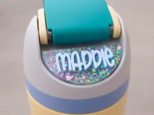 Owala Name Plate - Personalized Glitter Design for Kids' Water Bottles - Vibrant Colors & Customizable Name