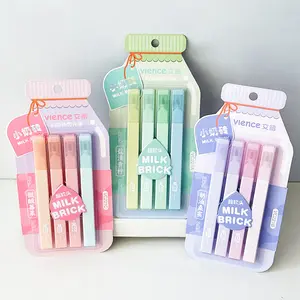 Cream-colored highlighter, fresh style with ultra-soft tip, student notebook highlighter, highlighter pen