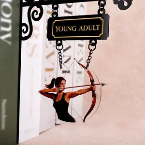 2D Metal Bookshelf Divider, Home Library Decor, Young Adult Theme, Book Gift, Library Organizer, Bookshelf Decoration Sign