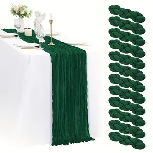 12 Pack 35x120 Inch Cheesecloth Table Runner 10FT Cheese Cloth Table Runner Wedding Table Decor For Wedding Table Runner 120 Inches Long