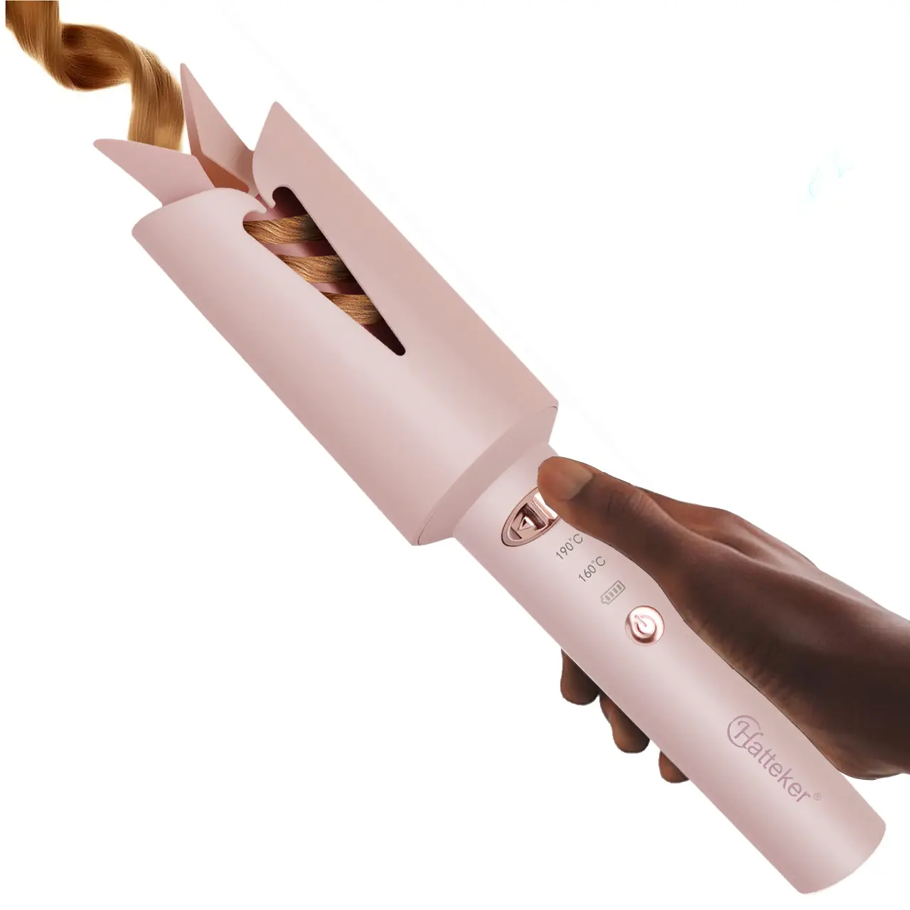 Automatic Rotating Hair Curler, Rechargeable Wave Curling Wand, Hair Curling Iron, Portable Electric Hair Tool for Women, Hair Styling Tools, USB Charging and Battery Included