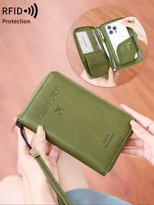 Passport Holder Covers Case, Travel Document Holder RFID Blocking Travel Wallet Passport Holder, Cute Passport Book for Women Men