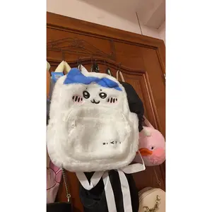 Cute Plush Embroidery Large Capacity Super Cute Chiikawa Backpack Trendy Student Bag Hachiware Ins Backpack