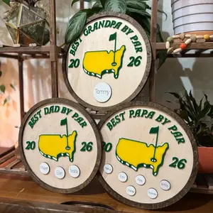 Personalized Golf Ball Plaque, Fathers Day Gift, Best Dad By Par, Fathers Day Golf Gift, Grandparent Golf Gift, gift for Dad, Grandpa