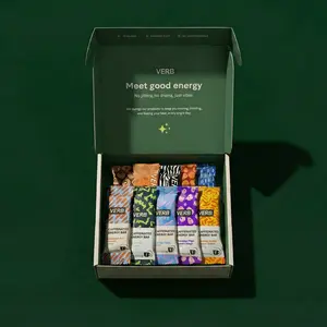 VERB 10-Flavor Starter Kit – Energy Bar Variety Pack - 8 Caffeinated Energy Bars+ 2 Caffeinated Protein Bars